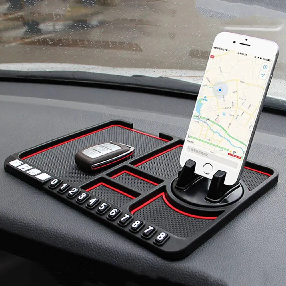 4 In 1 Multifunctional Car Phone Holder Anti-slip Pad Car