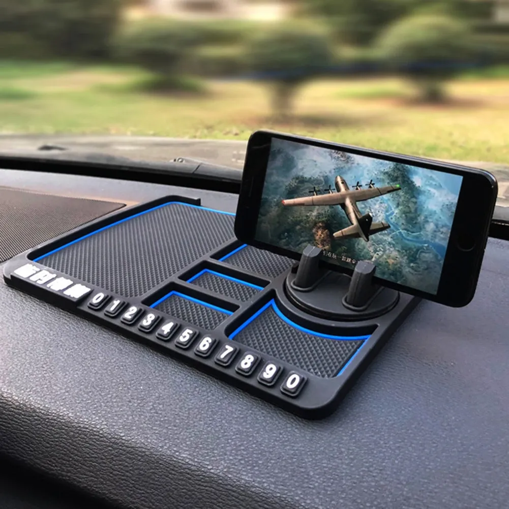 4 In 1 Multifunctional Car Phone Holder Anti-slip Pad Car