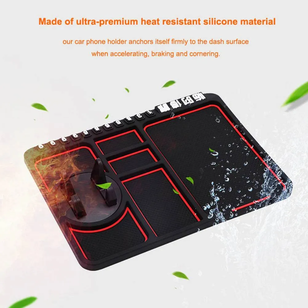 4 In 1 Multifunctional Car Phone Holder Anti-slip Pad Car