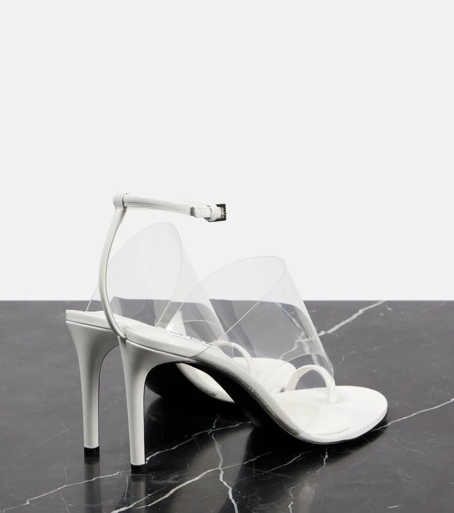 Alaia Plexi 90 leather & PU sandals