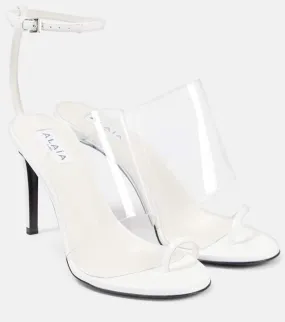 Alaia Plexi 90 leather & PU sandals