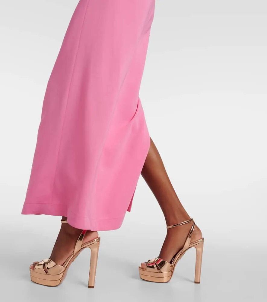 Aquazzura Divine mirrored leather platform sandals