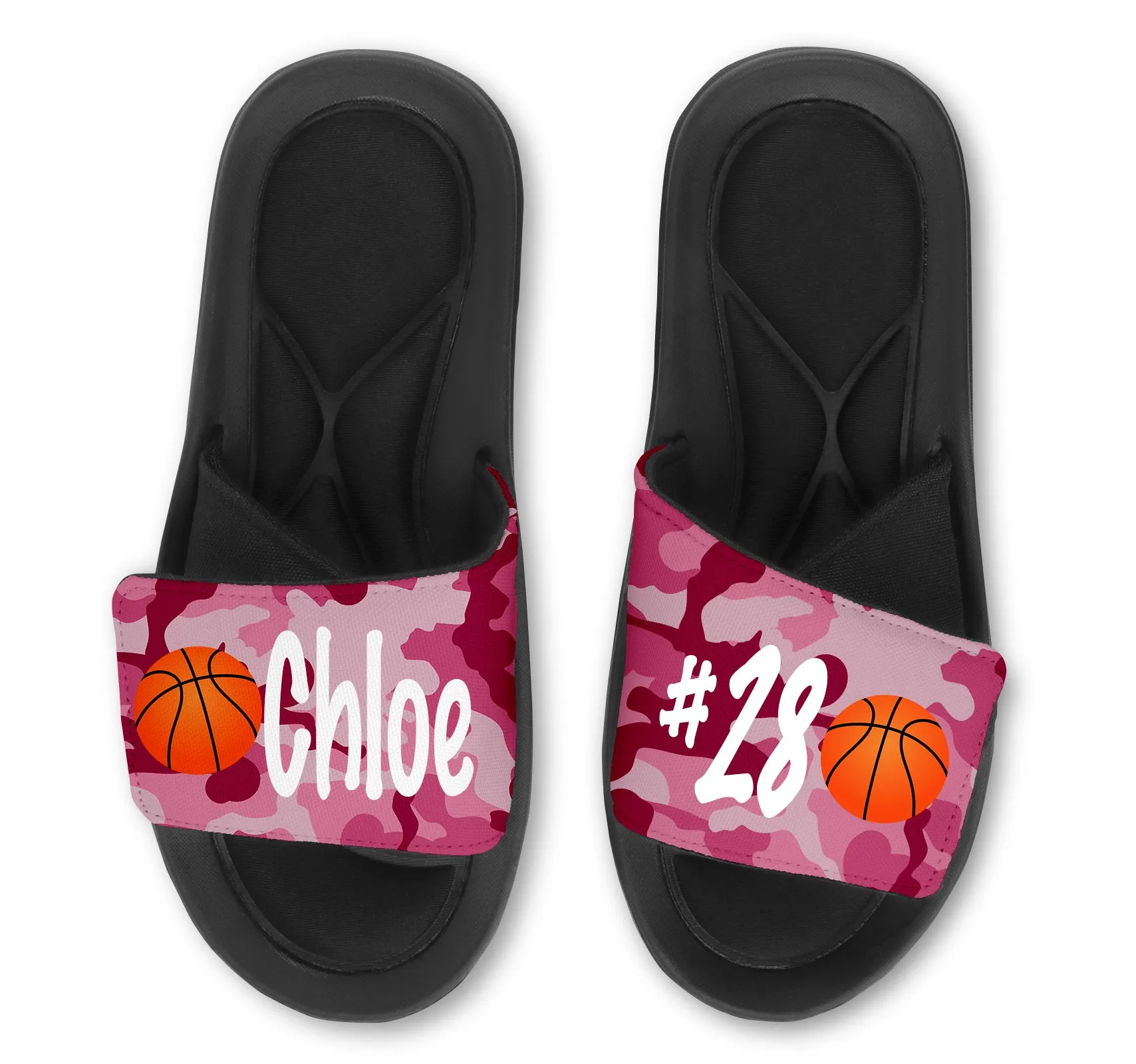 Basketball Custom Slides / Sandals - Camo