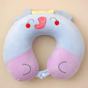 BLUE ELEPHANT SHAPED CAR NECK PILLOW
