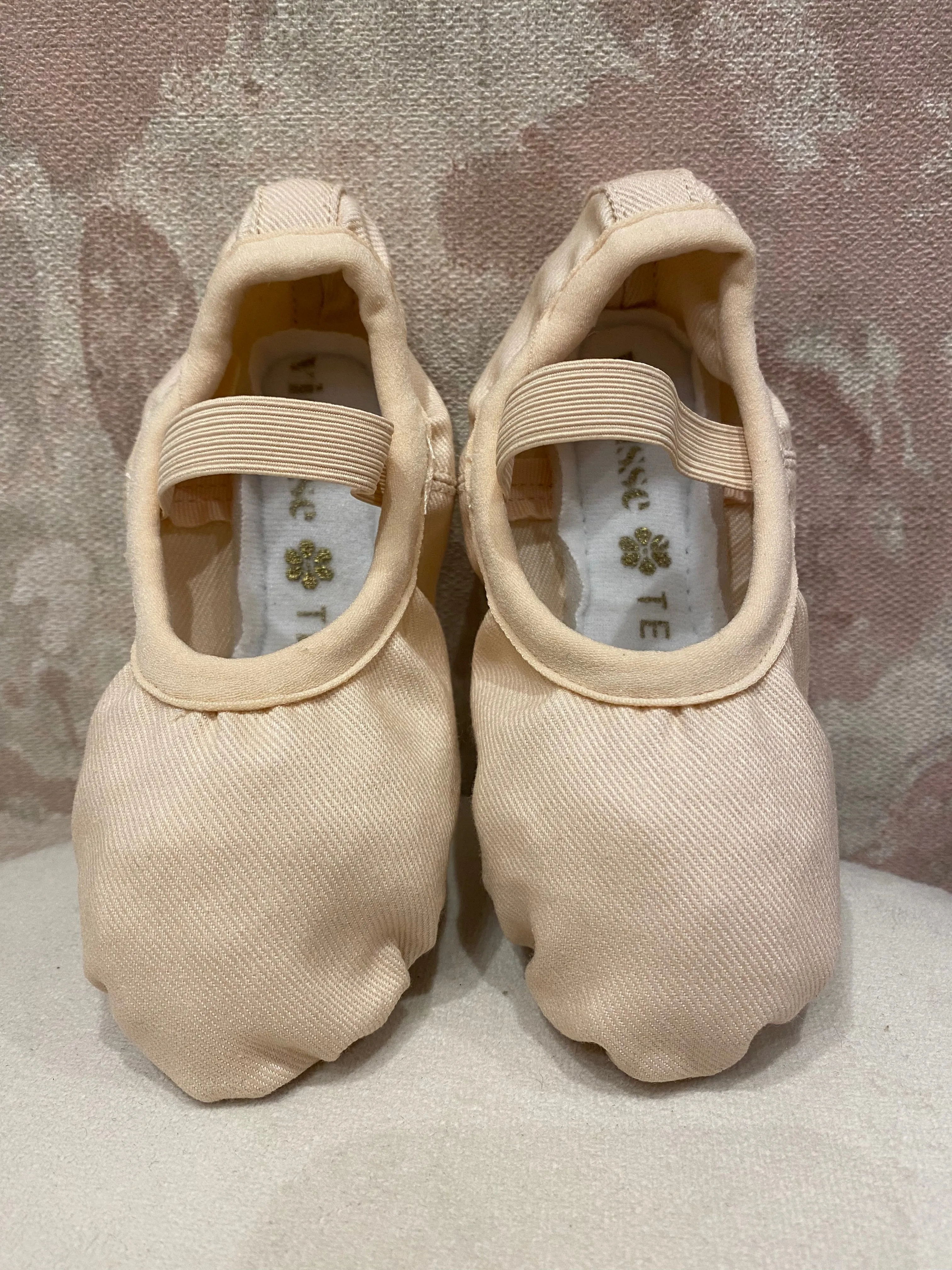 Girls Teddy Full Sole Stretch Canvas Slippers