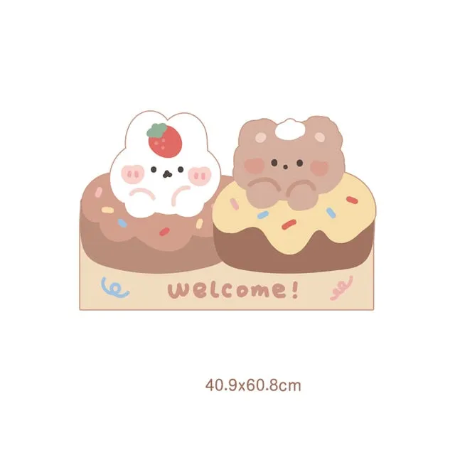 Kawaii Boba Bear Anti-slip Carpet