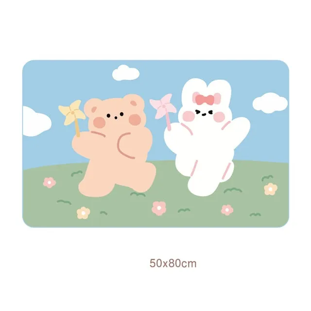 Kawaii Boba Bear Anti-slip Carpet
