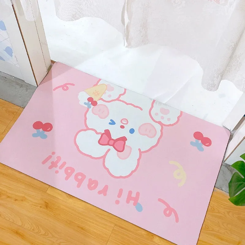 Kawaii Boba Bear Anti-slip Carpet