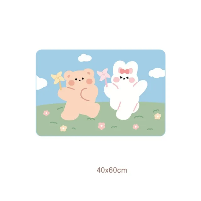 Kawaii Boba Bear Anti-slip Carpet