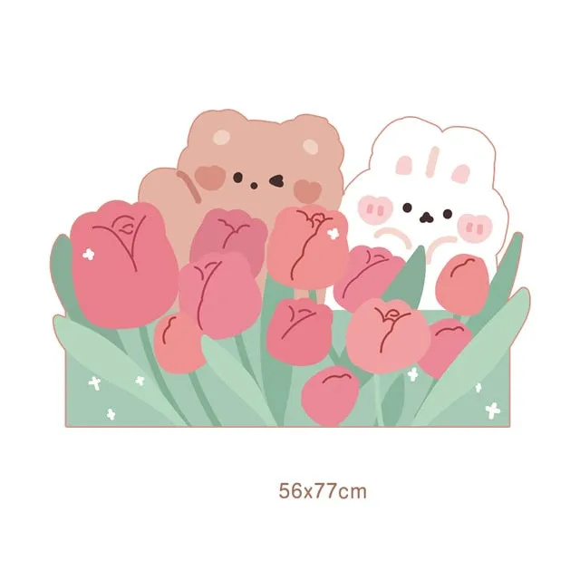 Kawaii Boba Bear Anti-slip Carpet
