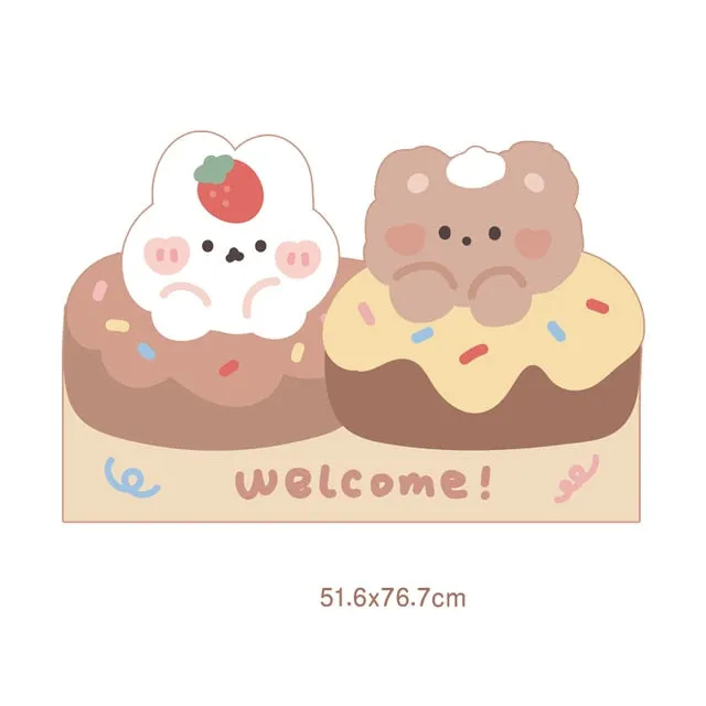 Kawaii Boba Bear Anti-slip Carpet