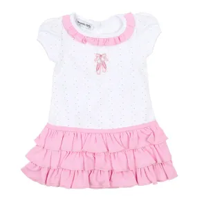 Magnolia Baby En Pointe Ballet Slippers Pink Ruffle Dress