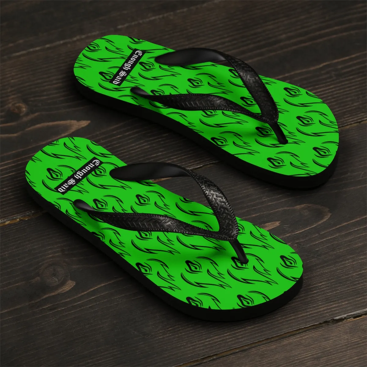 Unisex Flip Flops / Slippers - Enough Said Signature Logo