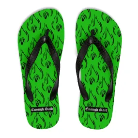 Unisex Flip Flops / Slippers - Enough Said Signature Logo