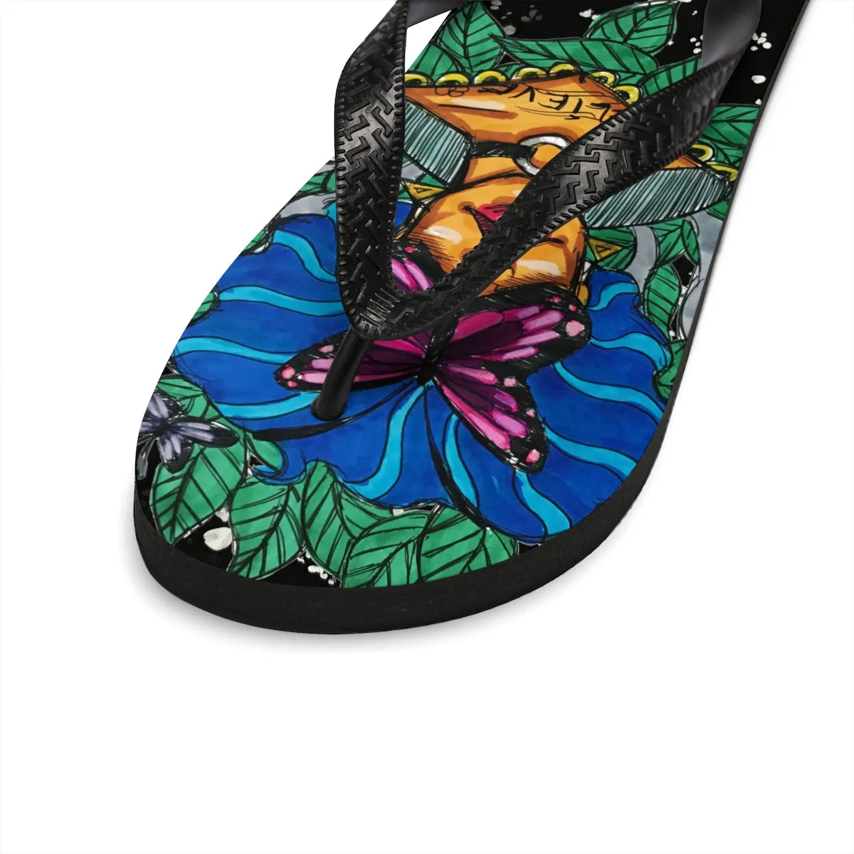 Unisex Flip Flops / Slippers - Mismatch Believe / Let go of the Toxic People
